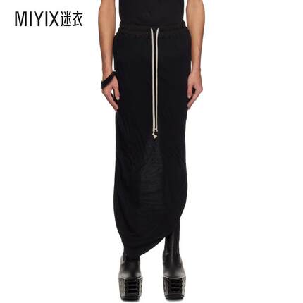 Rick Owens瑞克欧文斯 男款黑色 Hollywood Pull On Pillar 半身