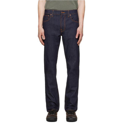 Nudie Jeans 男士 牛仔长裤 海军蓝 Lean Dean 牛仔裤
