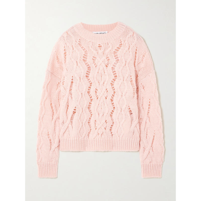 Our Legacy 女士 春夏新品 毛衣 Sonar 麻花扭纹洞洞针织羊毛毛衣