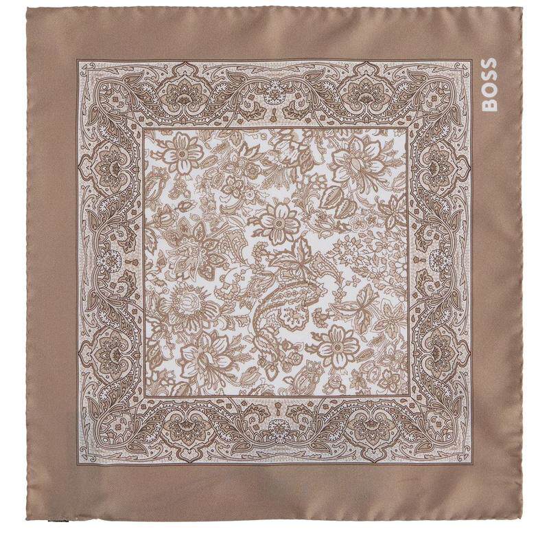 Hugo Boss 雨果博斯 男士 SS26 围巾 Hugo Boss 佩斯利印花真丝