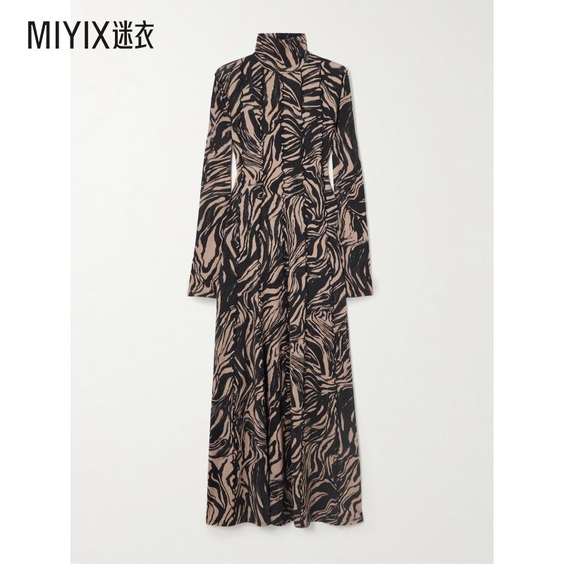 Proenza Schouler White Label 女款Mabel 拼接印花针织高领长款