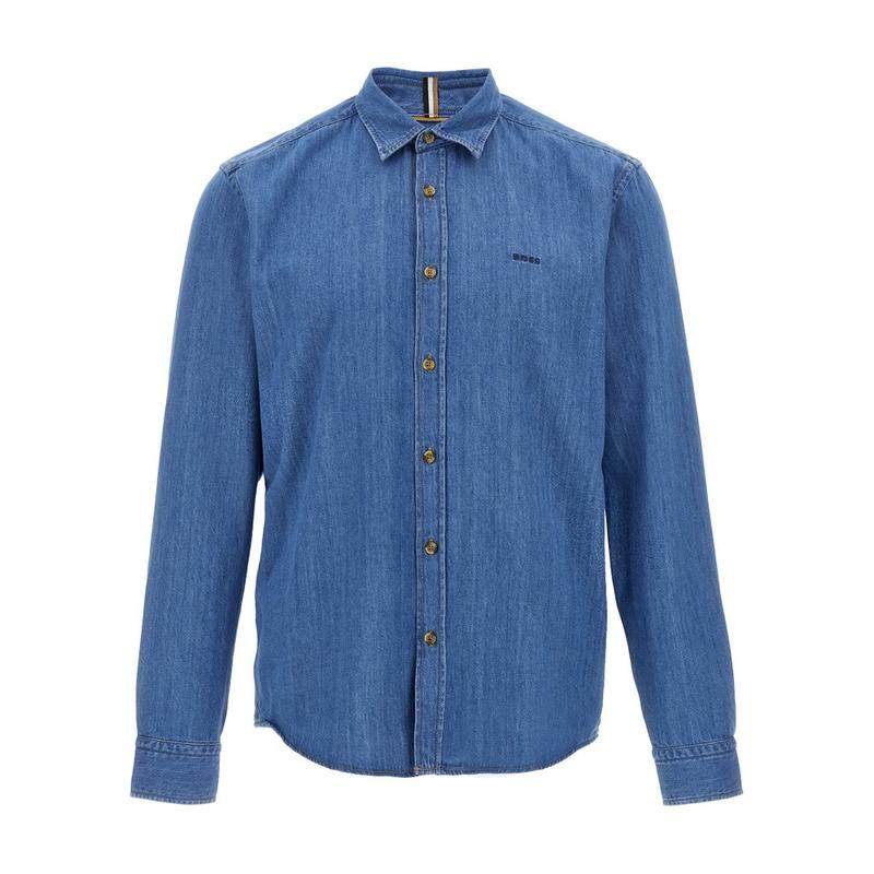 Hugo Boss 男士 SS25 衬衫 Boss Liam 紐扣牛仔襯衫