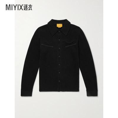 【秋冬新品】Guest in Residence 男款Western 毡装饰羊绒衬衫 迷