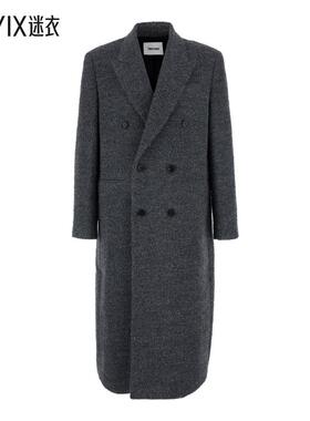 [秋冬新品]TONYWACK 男款Lapels 灰色双排扣经典款羊毛混纺男士大