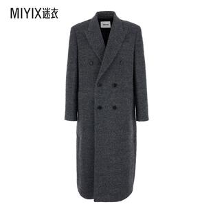 [秋冬新品]TONYWACK 男款Lapels 灰色双排扣经典款羊毛混纺男士大