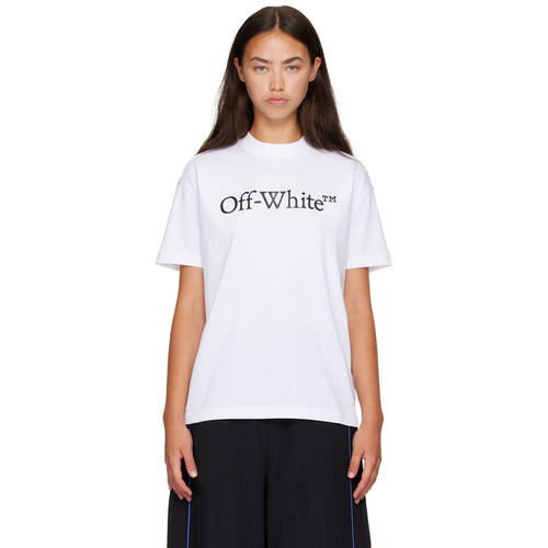 Off-White 女士 T恤 白色 Big Logo Bookish