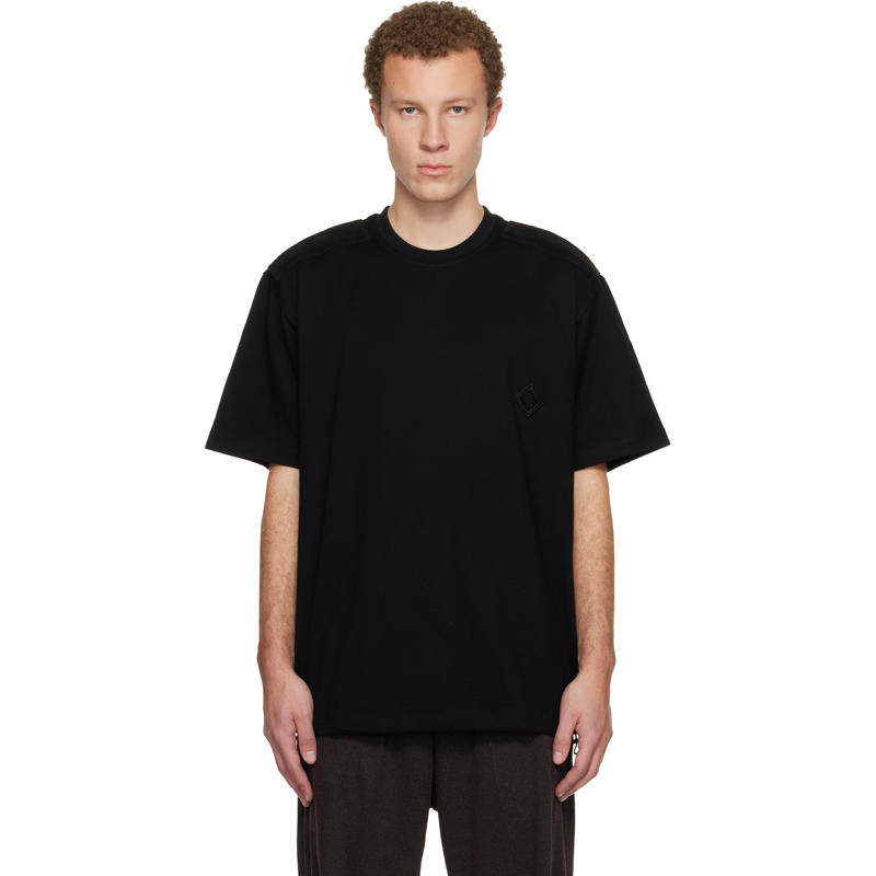 Wooyoungmi 男士 T恤 黑色 Embroidered Patch T 恤
