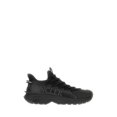 Moncler 男士 SS26 运动鞋 Trailgrip 2 黑色尼龙精简版运动鞋