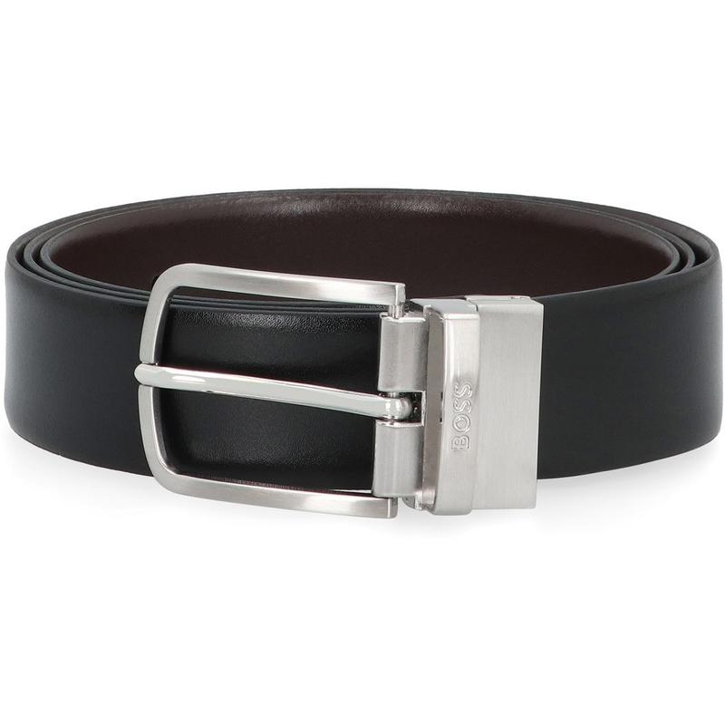 Hugo Boss 男士 SS25 腰带 Boss 標誌雕刻扣環腰帶