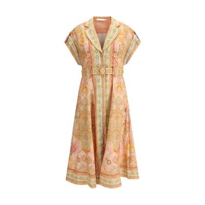 Zimmermann 兹默曼 女士 中长连衣裙 ACACIA 中长衬衫式连衣裙
