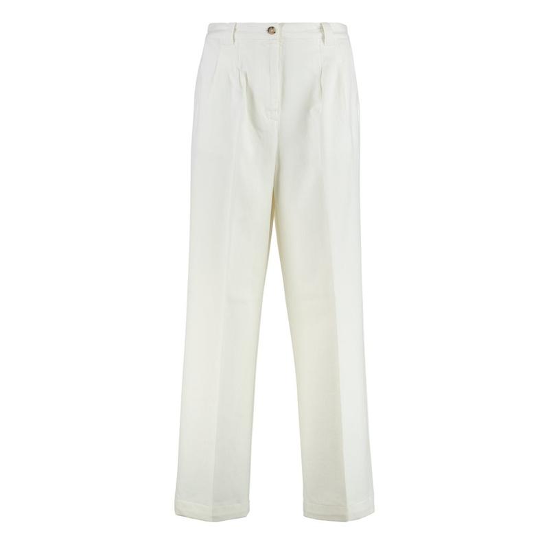 A.P.C. 女士 SS25 长裤 APC闊腳褶襉褲