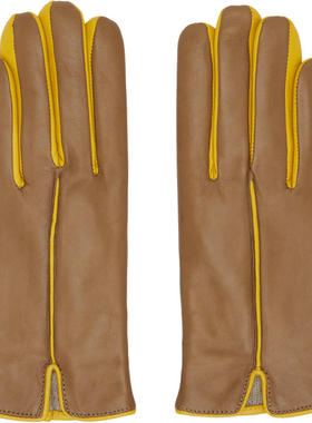 Handsome Stockholm 男士 手套 棕色  黄色 Statement 手套