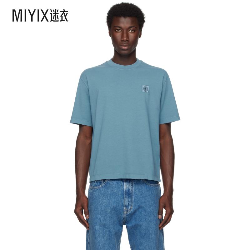 Stone Island石头岛 男款蓝色 2100237 Organic Cotton Fissato T