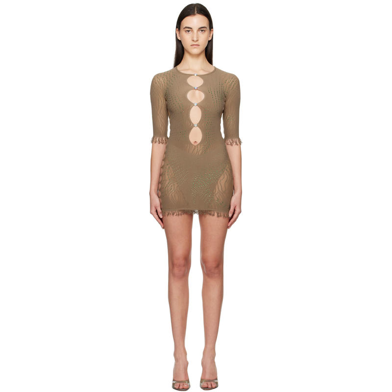 Poster Girl 女士 短款连衣裙 灰褐色 Miranda Hotfix 连衣裙