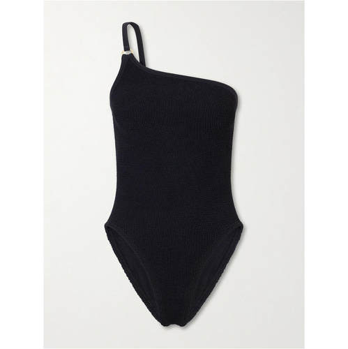 Hunza G 女士 FW26 连体泳衣 Clara Crinkle™ 单肩经典泳衣