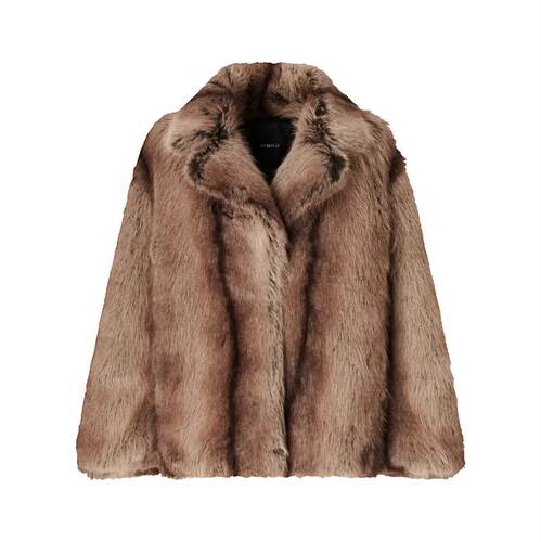 Pinko 品高 女士 FW26 大衣 Fur-effect pea coat