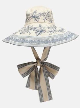 Alémais 女士 渔夫帽 Villa Romantica 印花亚麻布遮阳帽
