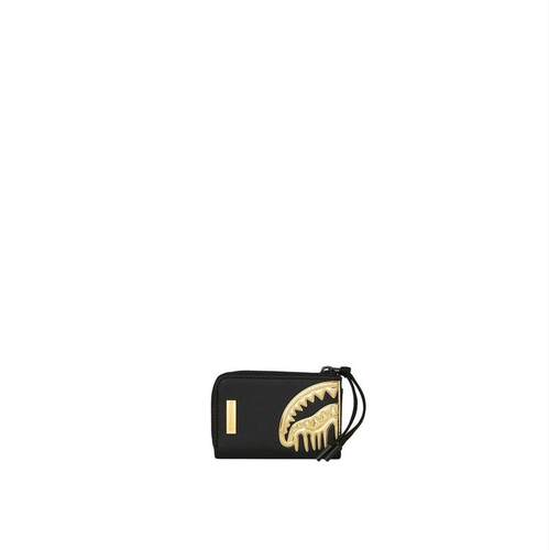 Sprayground 中性（成人） SS26 钱包 Gold 和 Dangerous 拉链
