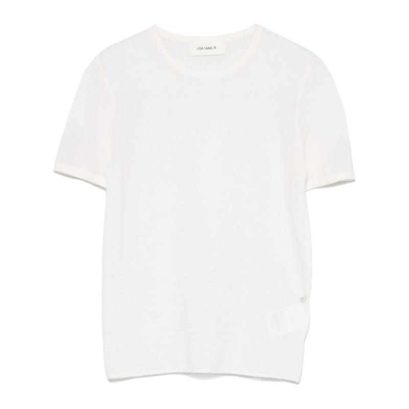 LISA YANG 女士 26春新品 T恤 and Polos T恤米白色T恤