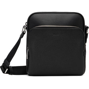 Boss 博斯 男士 斜挎包 黑色 Embossed-Logo Reporter