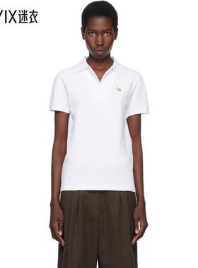 Maison Kitsuné 女款白色 Baby Fox Patch Regular Polo 衫 迷衣