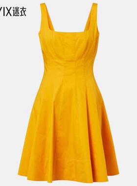 Staud 女款Wells 棉府绸迷你连衣裙 迷衣时尚