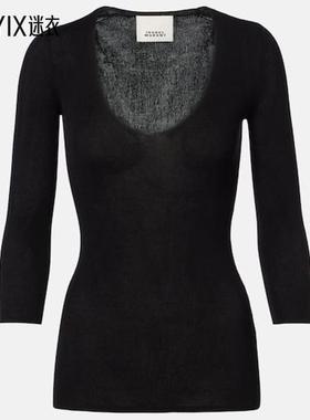 isabel marant 女款Felicia 针织棉混纺上衣 迷衣时尚