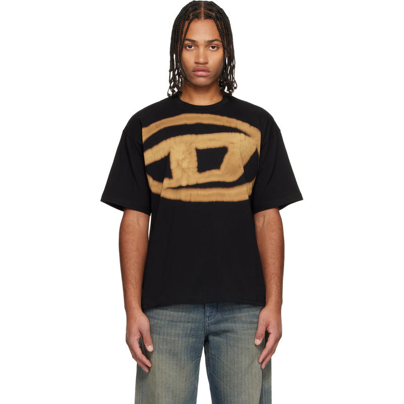 Diesel 男士 T恤 黑色 T-Boxt-Bleach T 恤