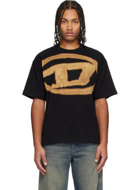 Diesel 男士 T恤 黑色 T-Boxt-Bleach T 恤