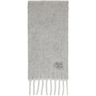 Ruslan Baginskiy 女士 围巾 灰色 Fringed Alpaca-Blend Mid
