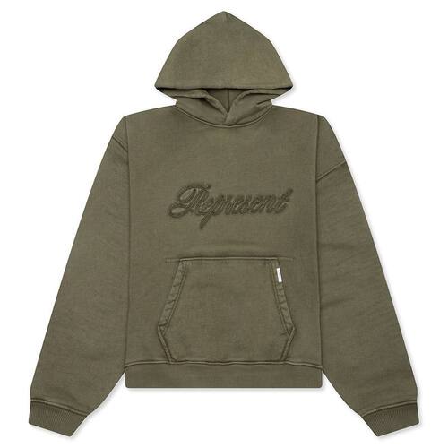 Represent 男士 SS26 卫衣 标志刺绣长袖连帽衫