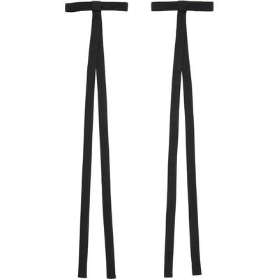 Sandy Liang 女士 发夹 两件装黑色 Recital Bows 发夹