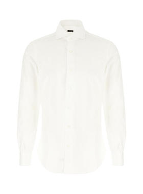 BARBA Napoli 男士 SS25 衬衫 白色棉质衬衫