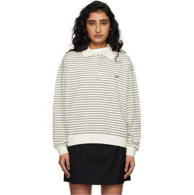 Dunst 女士 POLO衫 灰白色 Striped Logo Collared Polo 衫