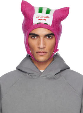 Charles Jeffrey Loverboy 男士 毛线帽 粉色 Ears 兜帽