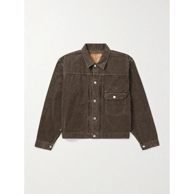 Remi Relief 男士 SS26 夹克 棉质灯芯绒机车夹克