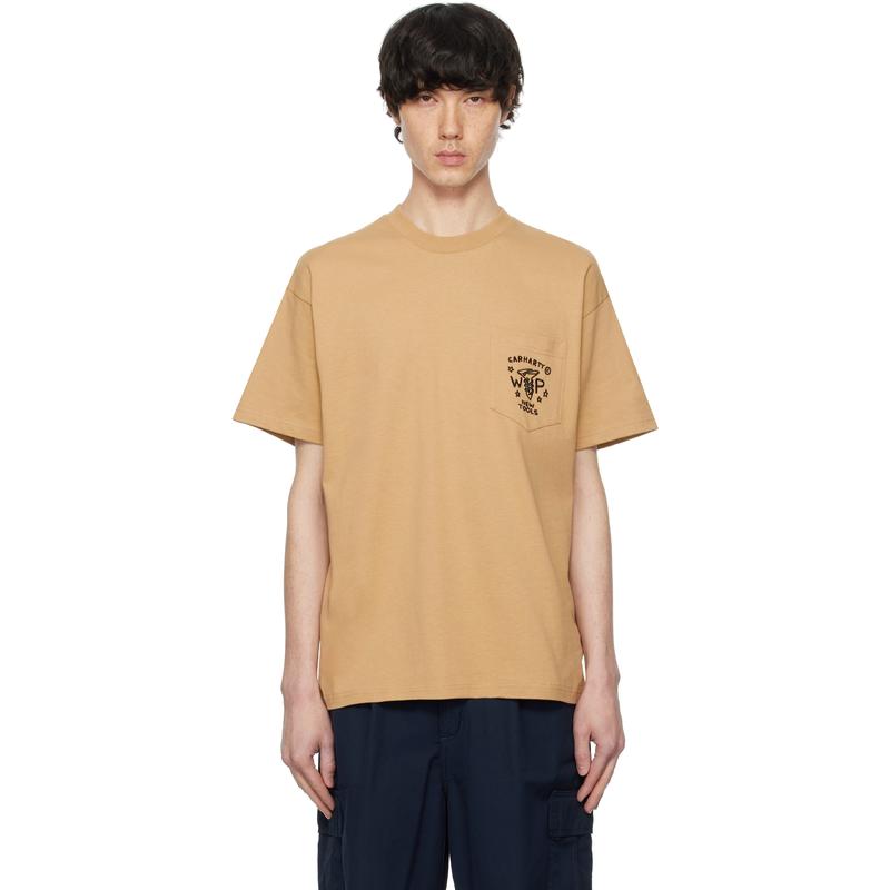 Carhartt WIP 男士 T恤 黄褐色 Fragments Pocket T 恤