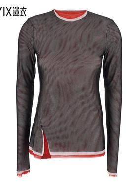 [秋冬新品]MSGM 女款黑色水手领开叉边高科技布织女士衫 迷衣时尚