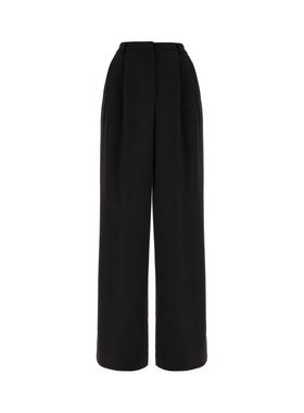 Post Scriptum Italy 女士 FW25 长裤 黑色弹力聚酯混纺长裤