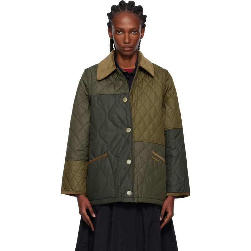 Barbour 女士 FW25 夹克 绿色 Lorrie Quilted 夹克