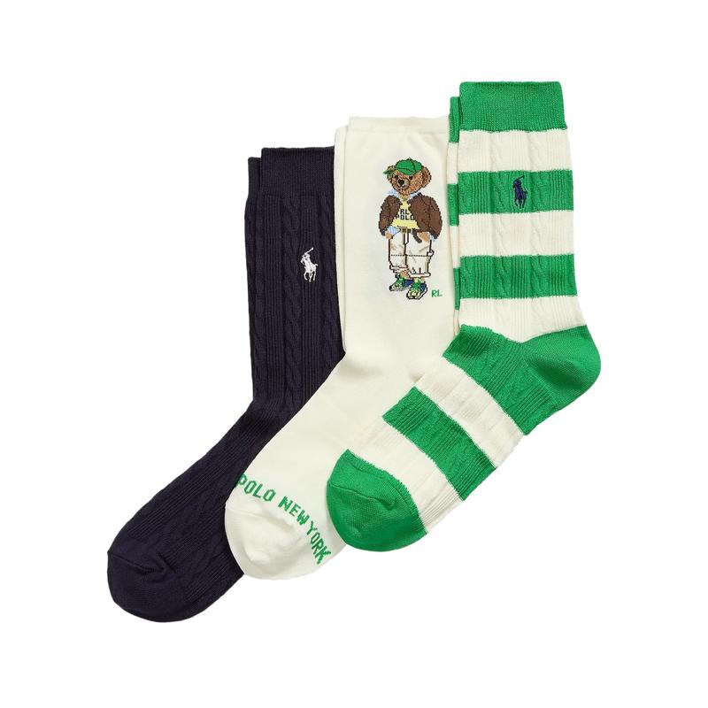 Polo Ralph Lauren 女士 FW25 袜子 袜子(三件装)