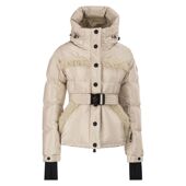ski Moncler 金属感夹克毛羊皮兜帽 夹克 MONDIM Grenoble 女士