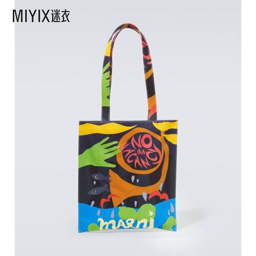 Marni 男士x No Vacancy Inn printed canvas tote bag 托特包 迷