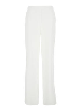 Plain 女士 SS25 长裤 白色后松紧带束腰阔腿高科技布织女士长裤