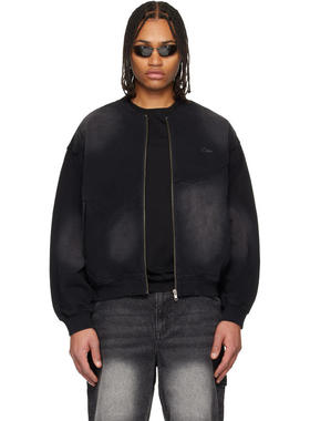 Dime MTL 男士 夹克 黑色 Faded Fleece 飞行员夹克