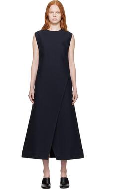 Studio Nicholson 女士 中长连衣裙 海军蓝 Corus 连衣裙