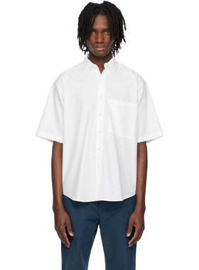 AURALEE 男士 衬衫 白色 Washed Finx Twill 衬衫