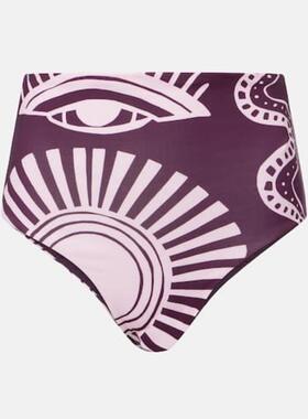 Cala De La Cruz 女士 比基尼 Elisa 印花高腰比基尼下装