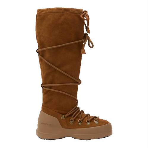 Moon Boot 月亮靴 女士 FW25 长靴 LUNA BROWN SUEDE EXTRA BOOTS