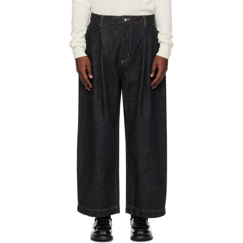 Studio Nicholson 男士 FW26 牛仔长裤 黑色 Puch Italian 牛仔裤